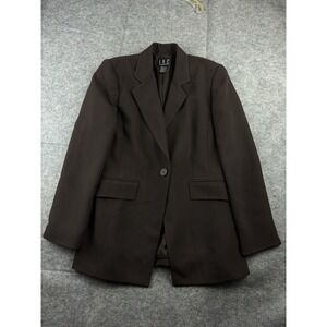 INC International Concepts Dark Brown Single-Button Blazer